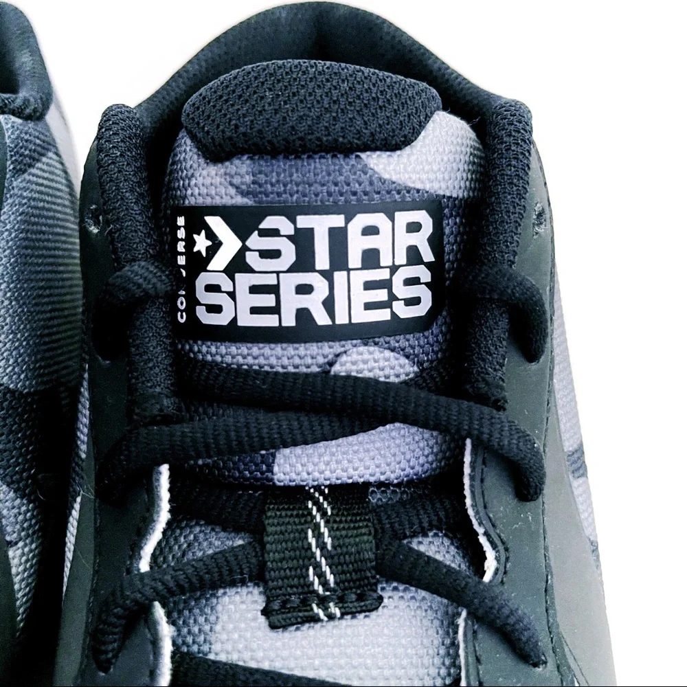 Converse Star Series BB Mid Basketball Sneakers Mens Size 8 Shoes Black Camo - Picture 7 of 10